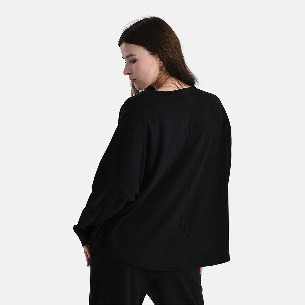 - Maisi Soft Brushed Super Comfort Casual Top (Size XL) - Black