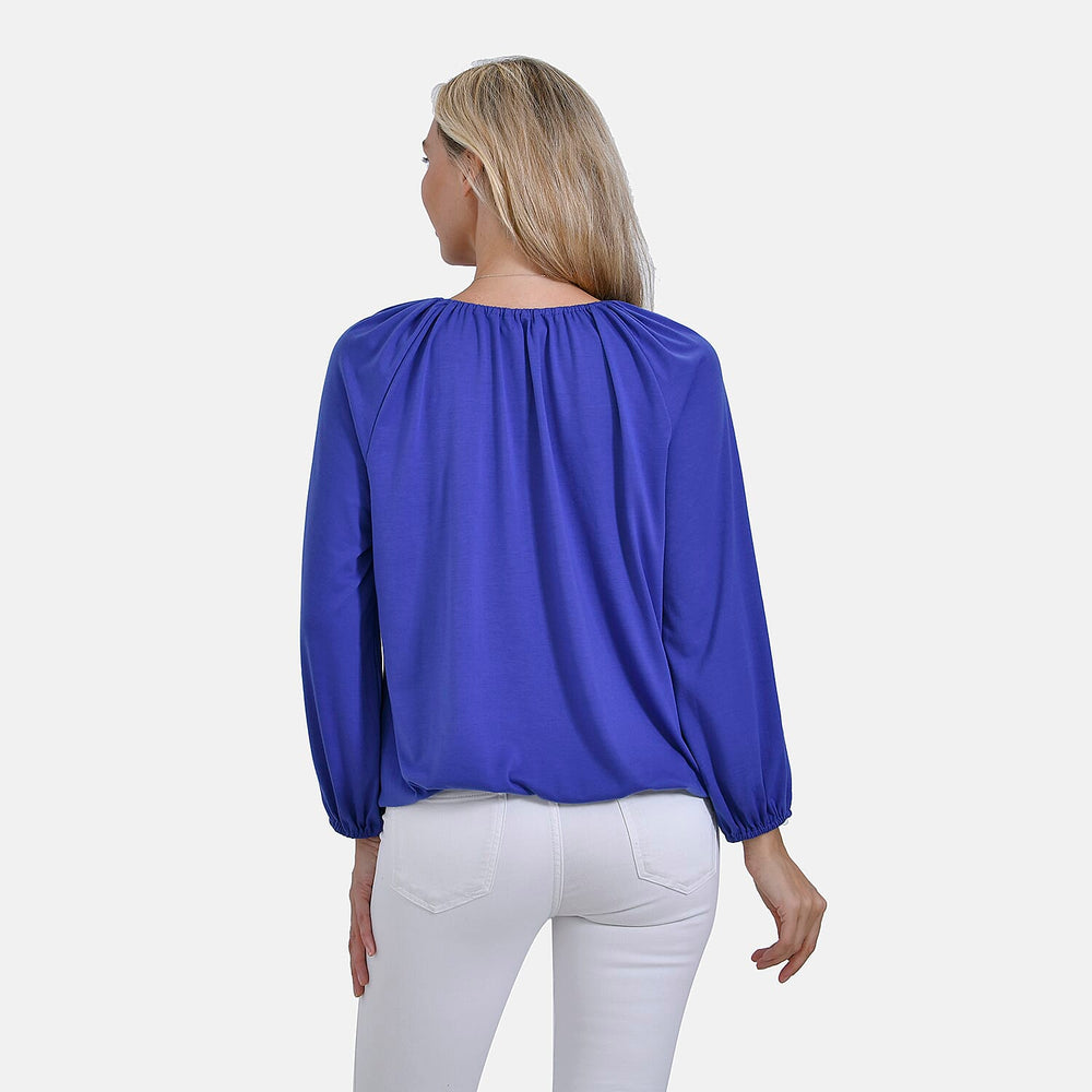 & Maisi Jersey Balloon Top (Size XL) - Blue