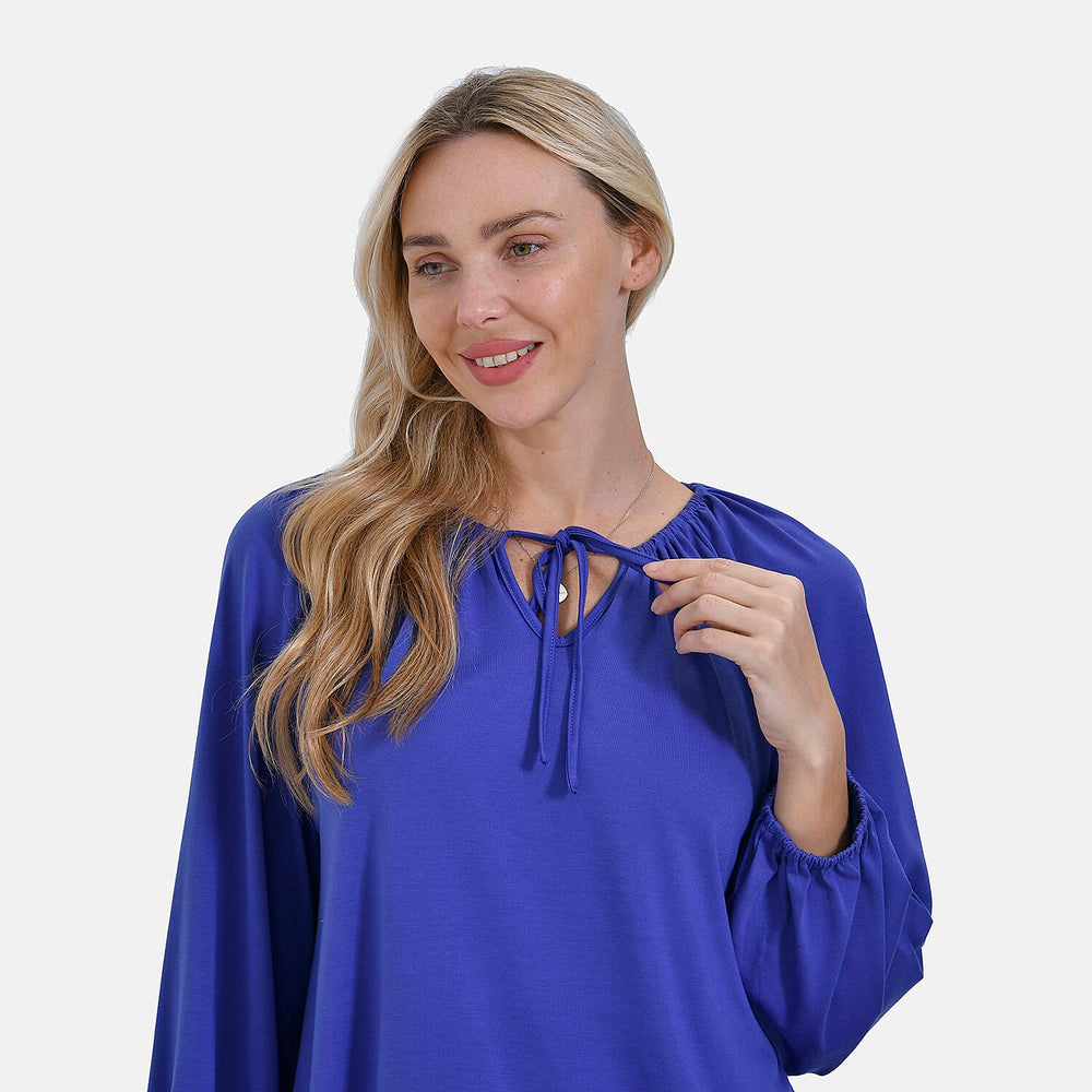 & Maisi Jersey Balloon Top (Size XL) - Blue