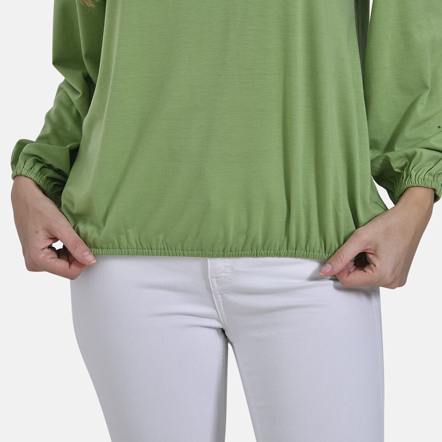 & Maisi Jersey Balloon Top (Size XL) - Green