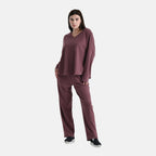 - Maisi Soft Brushed Super Comfort Casual Top (Size XL) - Plum