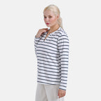 & Maisi Patterned Top (Size - XL) - White Blue & Blue White