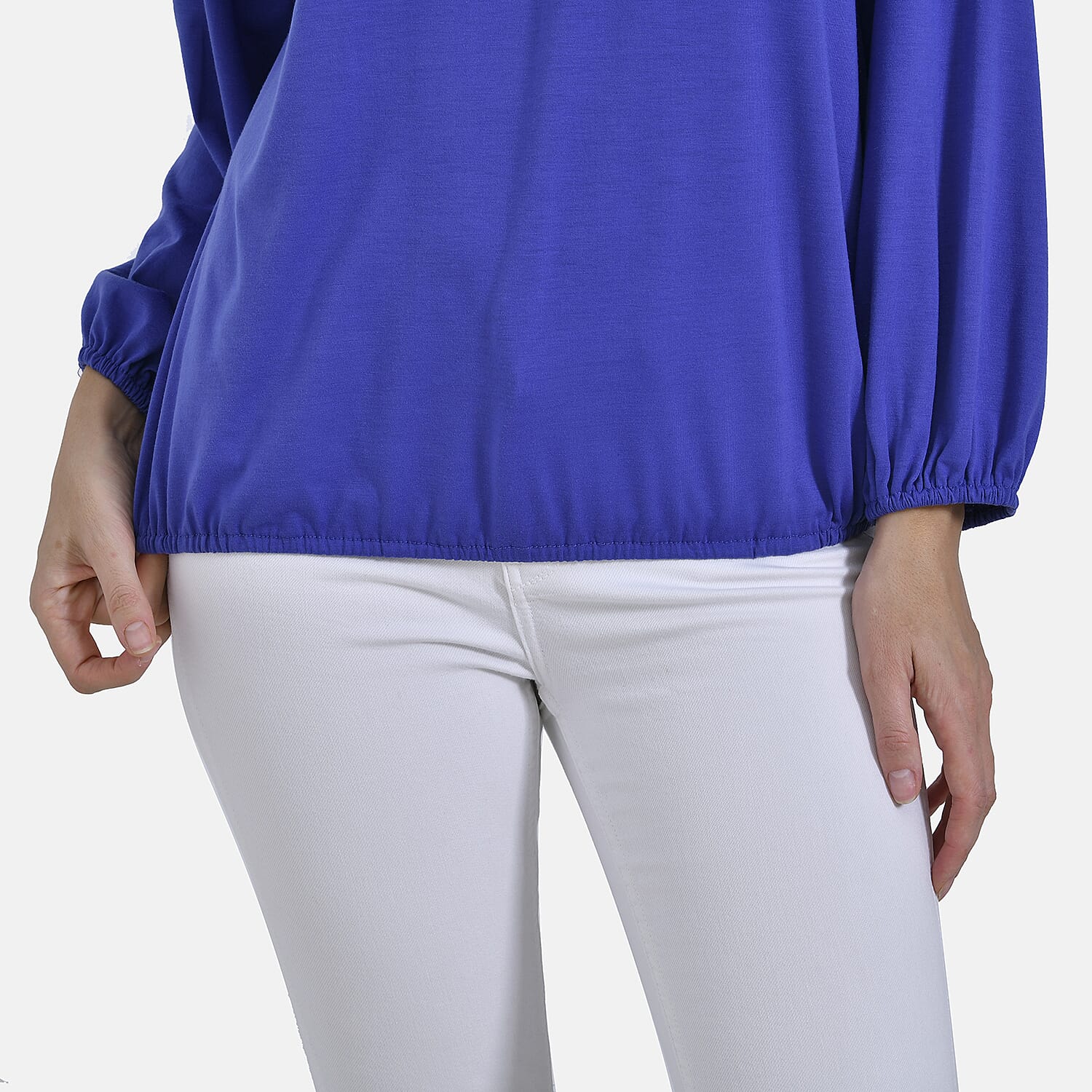 & Maisi Jersey Balloon Top (Size XXL) - Blue