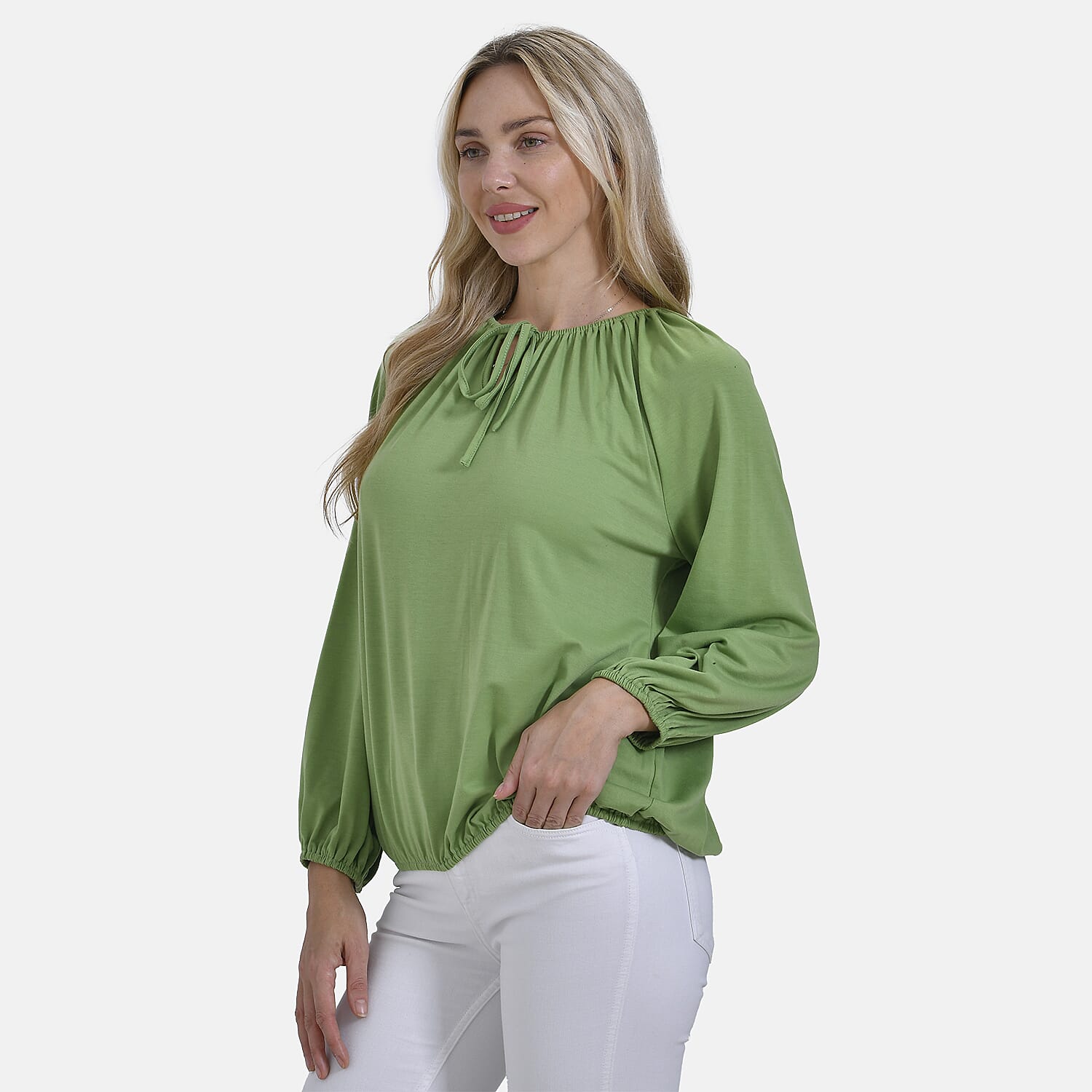 & Maisi Jersey Balloon Top (Size XXL) - Green