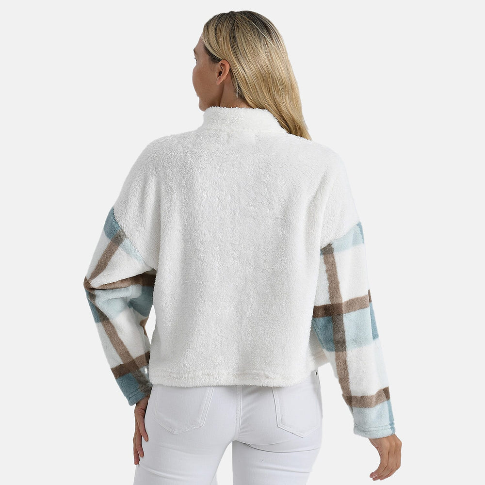 - Maisi Plush Hoodie with Zip (Size M) - Blue