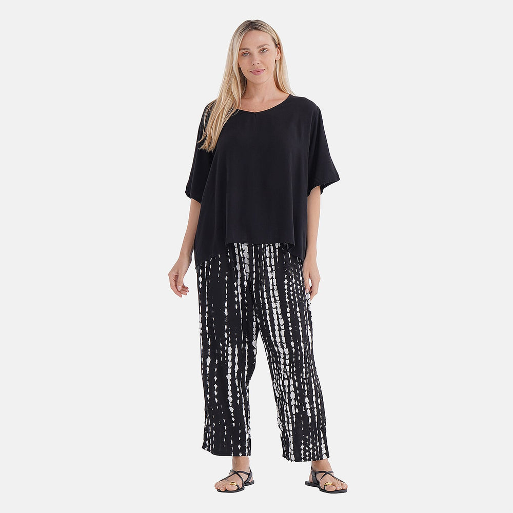 & Maisi Printed Loungwear  - Black & Black