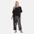 & Maisi Printed Loungwear  - Black & Black