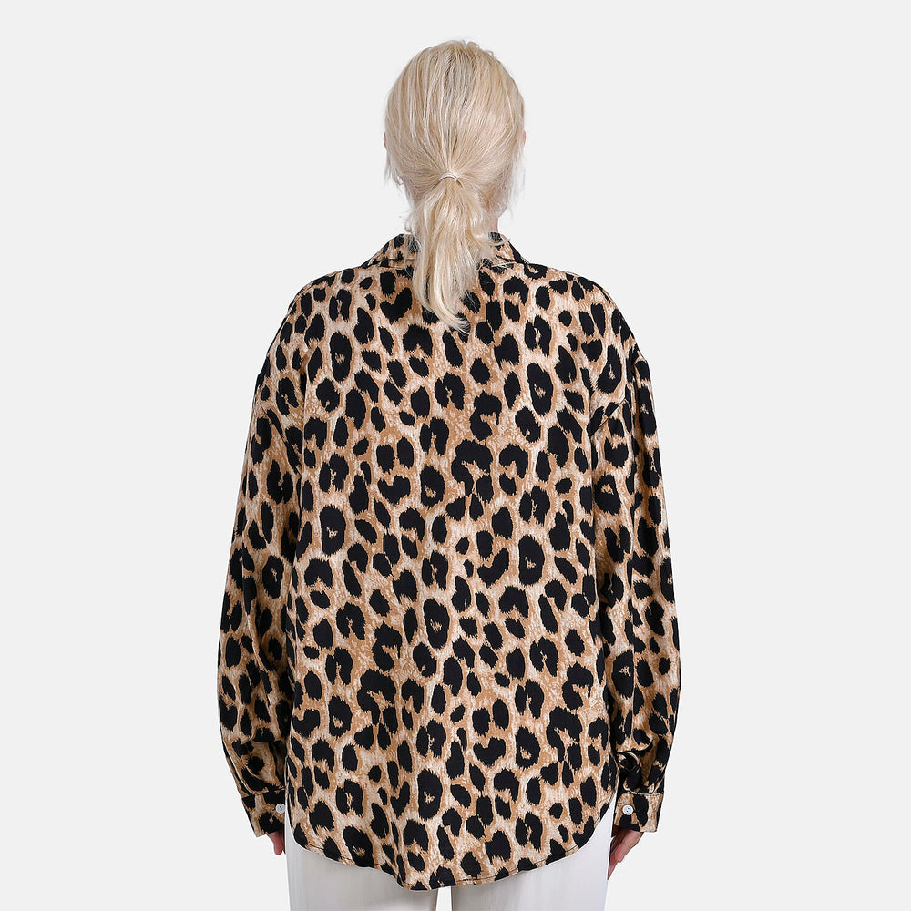 - Maisi Printed Relaxed Fit Shirt (Size L-XL) - Leopard