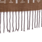 - Maisi Geometric Print Tassel Scarf (65 x 180cm) - Beige