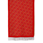 - Maisi Geometric Print Tassel Scarf (65 x 180cm) - Red
