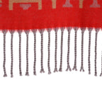- Maisi Geometric Print Tassel Scarf (65 x 180cm) - Red