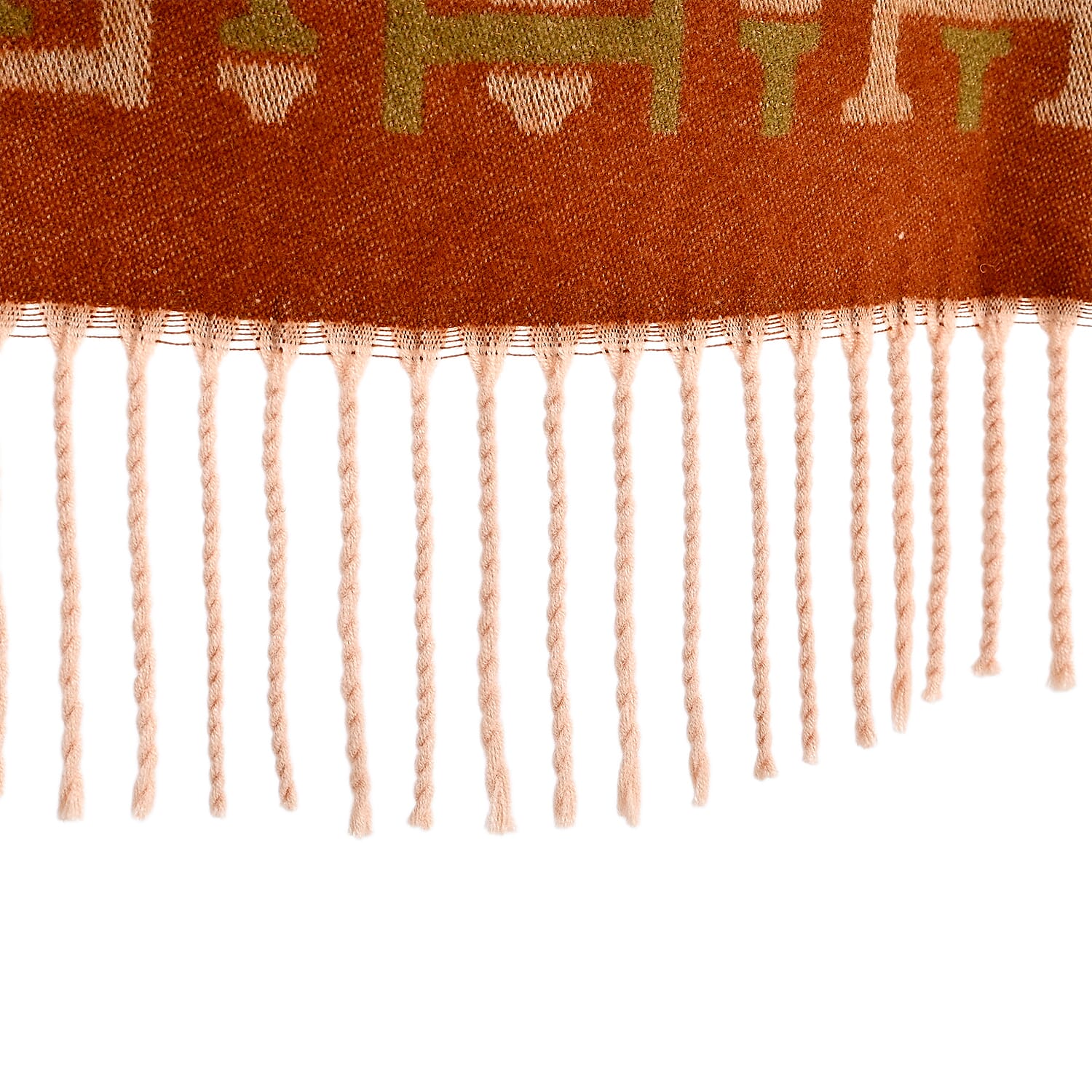 - Maisi Geometric Print Tassel Scarf (65 x 180cm) - Yellow