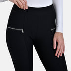 & Maisi Rayon Patterned Jean and Pant-Trouser (Size - Small) - Black & Black