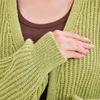 & maisi Women’s Ribbed Lightweight Open-Front Cardigan with Relaxed Longline Fit