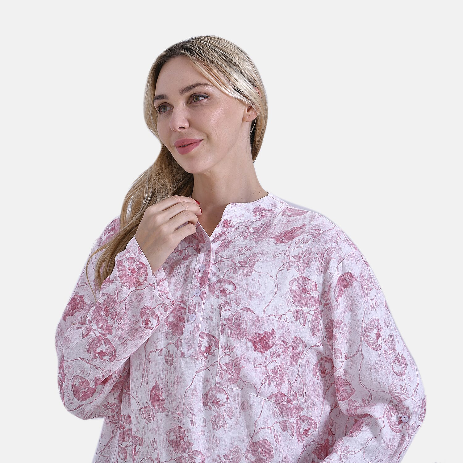 & Maisi Rose Blouse (Size - Large) - Pink & Pink