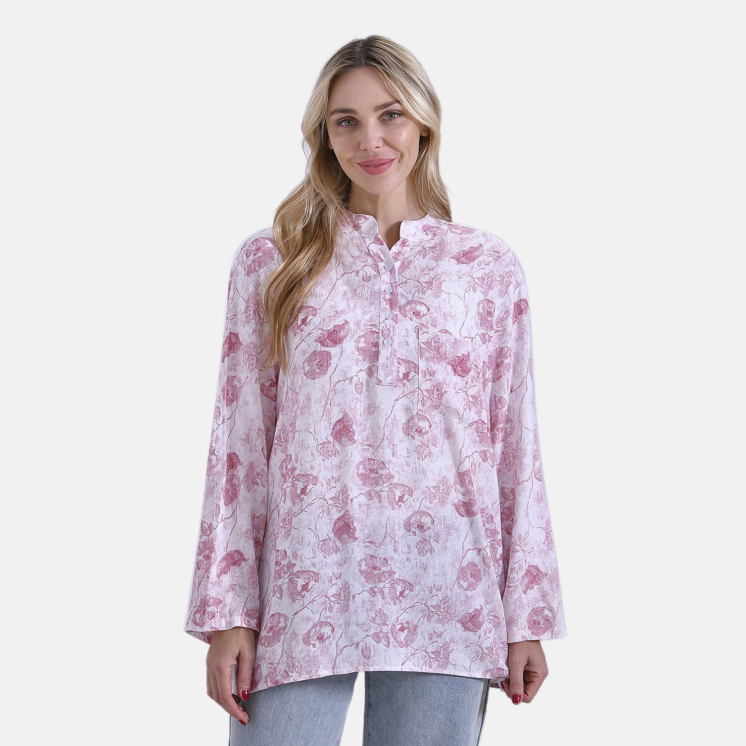 & Maisi Rose Blouse (Size - Small) - Pink & Pink