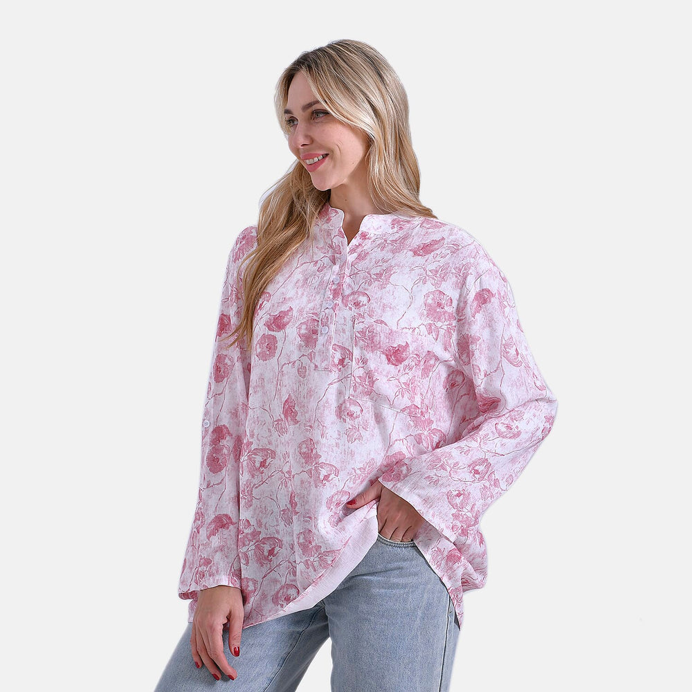 & Maisi Rose Blouse (Size - Small) - Pink & Pink