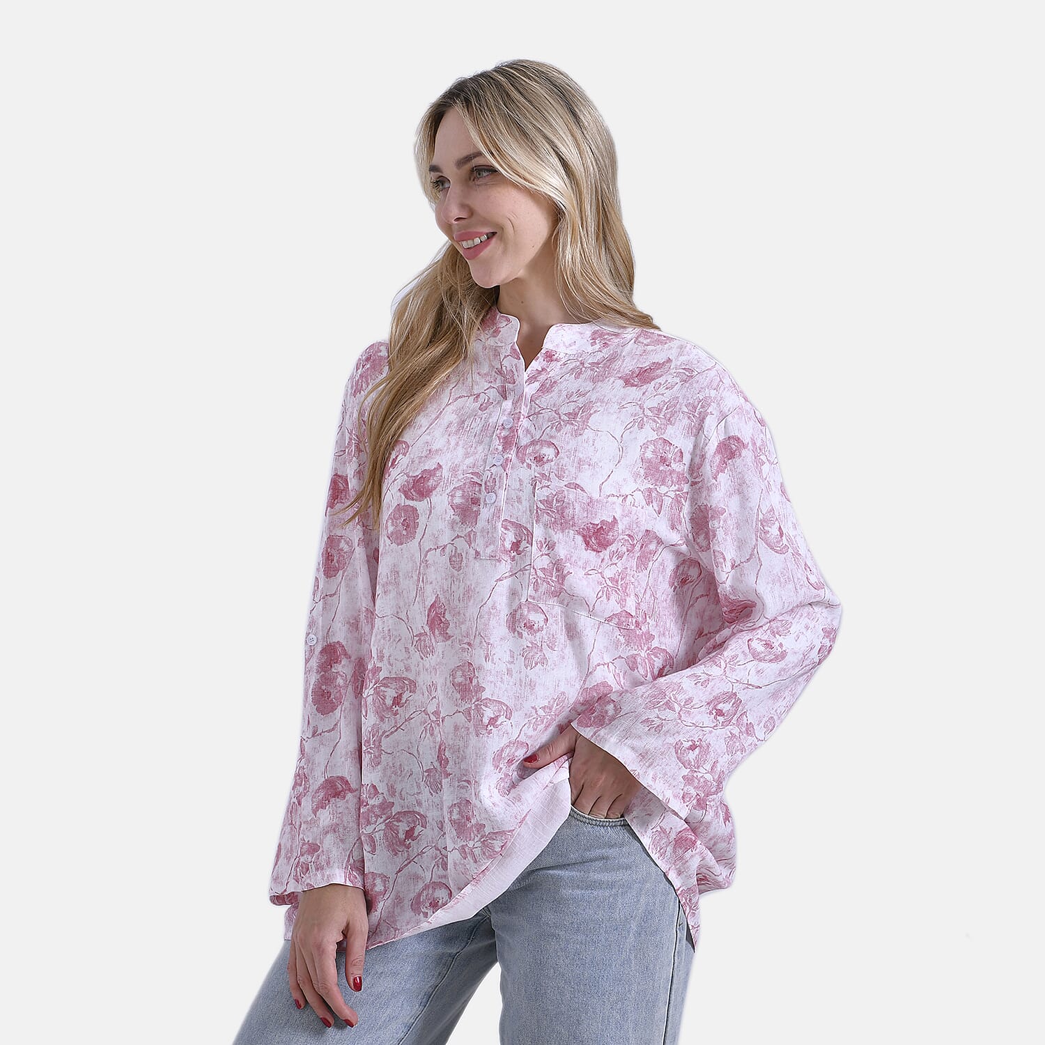 & Maisi Rose Blouse (Size - Small) - Pink & Pink