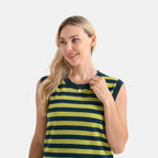 & Maisi Striped Vest (Size - XXL) - Green & Green