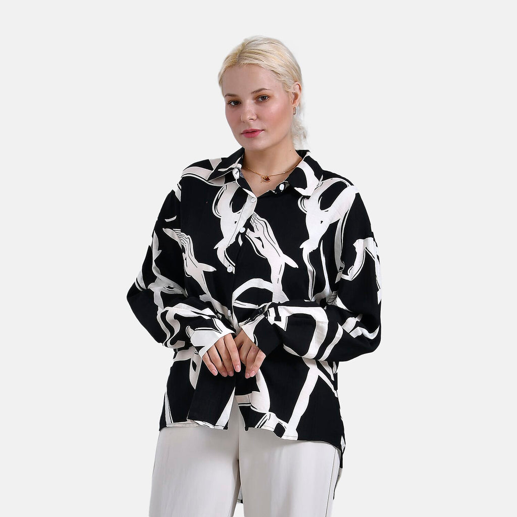 & Maisi Shirt (Size - L-XL) - Black & White