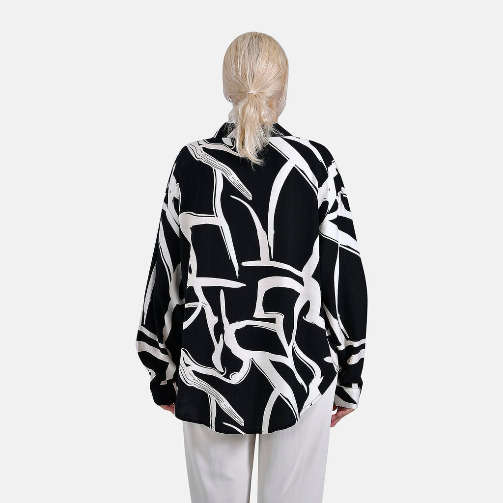 & Maisi Shirt (Size - L-XL) - Black & White