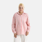 - Maisi Striped Shirt (Size L) - Pink - White