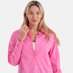 - Maisi 100% Cotton Classic Shirt (Size M, Fit 12 To 14) - Pink