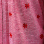 -MAISI Women 100% Cotton Embroidered Shirt (Size M) - Pink