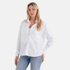 - Maisi 100% Cotton Classic Shirt (Size M, Fit 12 To 14) - White