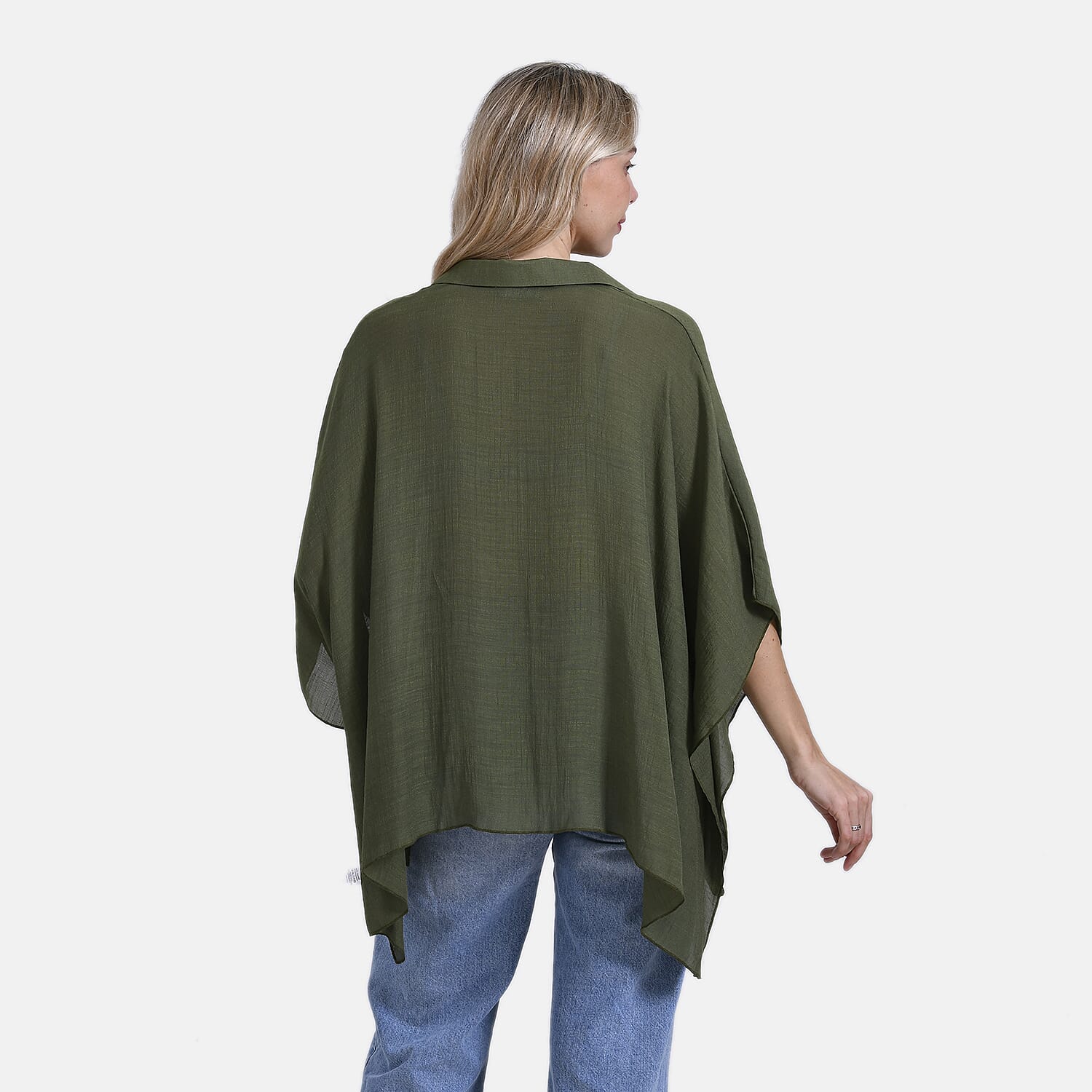 - Maisi Batwing Longline Shirt (One Size) - Green