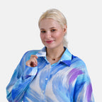 & Maisi Shirt (Size - S-M) - White & Blue