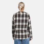 - Maisi Plaid Checkered Pattern Shirt (Size S) - Brown