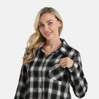 - Maisi Checks Long Sleeve Shirt (Size XL) - Green, White - Navy