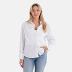 - Maisi 100% Cotton Classic Shirt (Size XL, Fit 20 To 22) - White