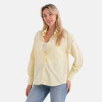 - Maisi 100% Cotton Classic Shirt (Size XL, Fit 20 To 22) - Yellow
