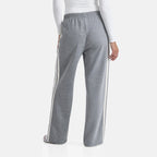 -Maisi Side Stripe Wide Leg Trouser (Size XL) - Grey