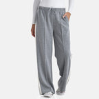 -Maisi Side Stripe Wide Leg Trouser (Size XL) - Grey