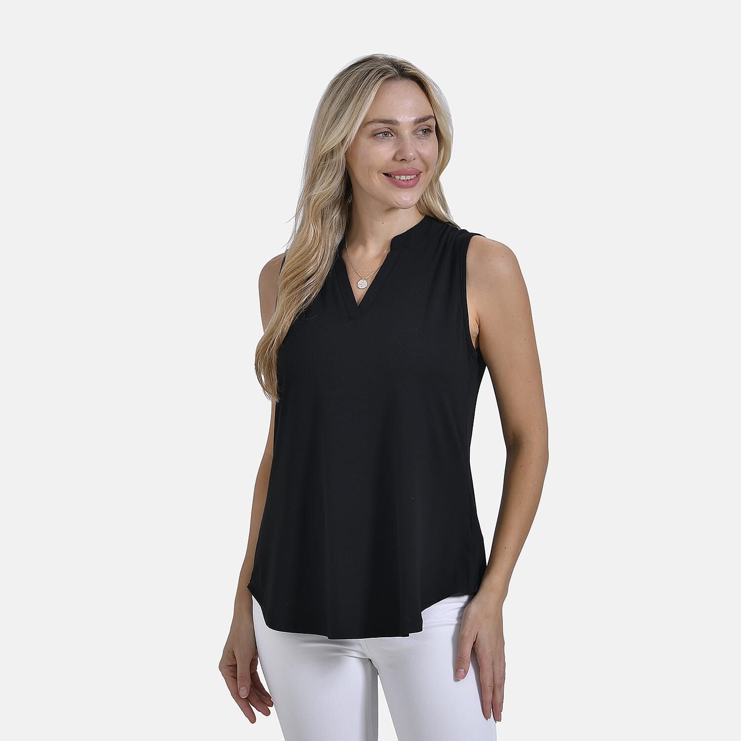 - Maisi Sleeveless Casual Blouse (Size - M) - Black