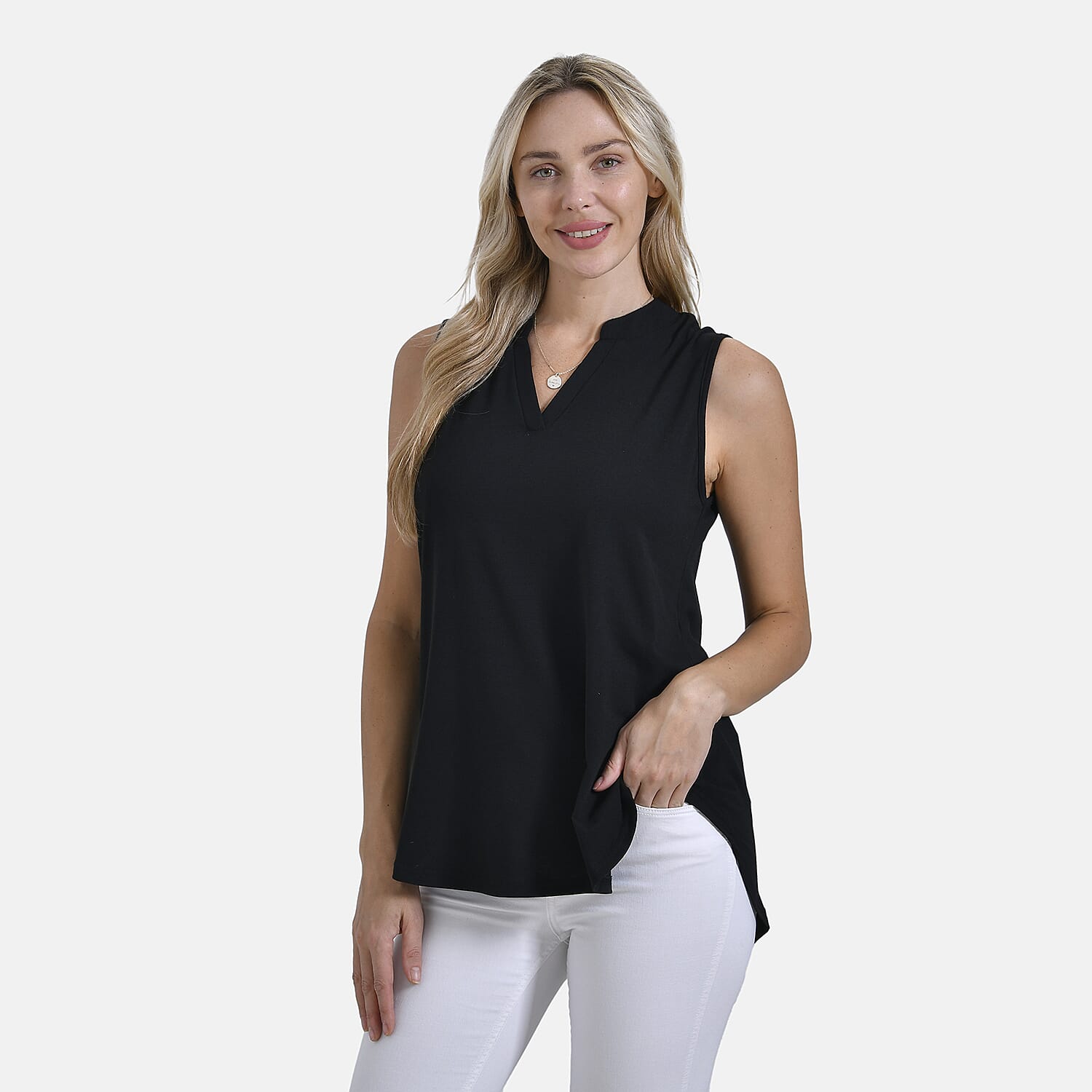 - Maisi Sleeveless Casual Blouse (Size - M) - Black