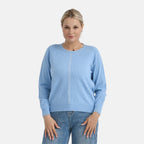 - Maisi R-Neck Blouse (Size - XL, 20 to 22) - Blue