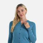 - Maisi Crew Neck Cardigan (Size 8-10) - Blue