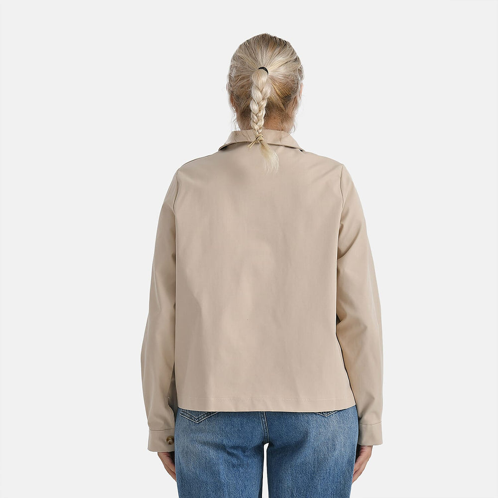 - Maisi Lightweight Short Trench Coat (Size S) - Beige