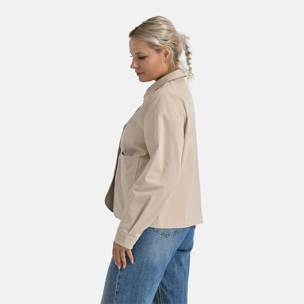 - Maisi Lightweight Short Trench Coat (Size S) - Beige