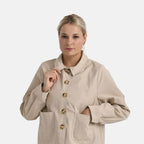 - Maisi Lightweight Short Trench Coat (Size S) - Beige