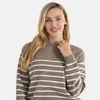 - Maisi Striped Knitted Jumper (Size S) - Brown