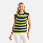 & Maisi Striped Vest (Size - XXL) - Green & Green