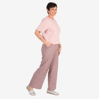- Maisi Suede Feel Casual T-shirt (Size - S) - Pink
