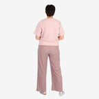 - Maisi Suede Feel Casual T-shirt (Size - S) - Pink