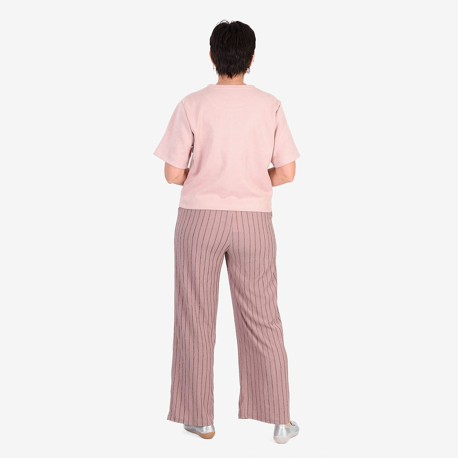 - Maisi Suede Feel Casual T-shirt (Size - S) - Pink