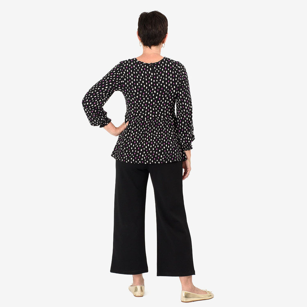 - Maisi Peplum Top (Size L) - Black